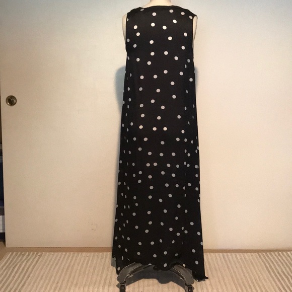 Biya Silk Black and White Polka Dot Dress - Picture 3 of 4
